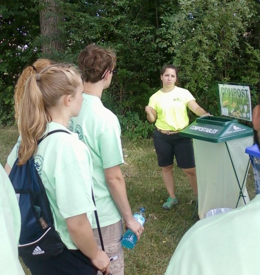 Angela trains volunteers