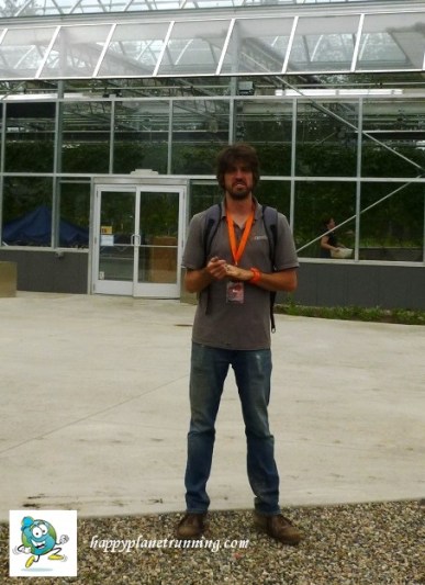 Robin Hills Farm - Ben by aquaponics building