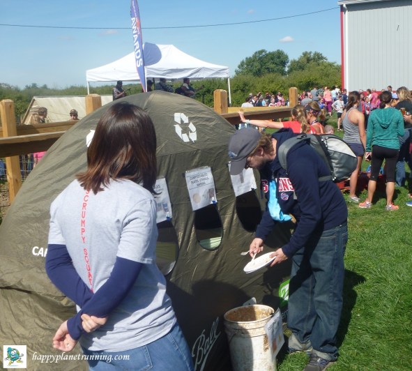 Scrumpy 2017 - Volunteer helping runner at tent - 2
