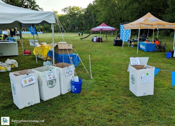 Ann Arbor Triathlon 2018 - Bins at beer area exit