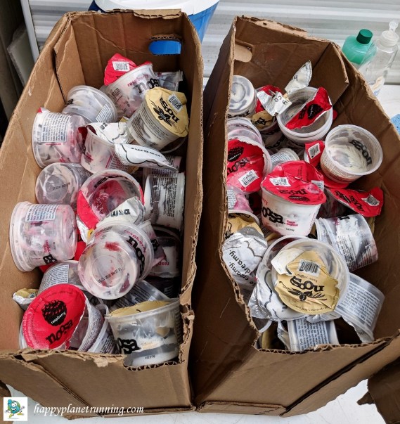 Ann Arbor Triathlon 2018 - Some collected Noosa yogurt cups