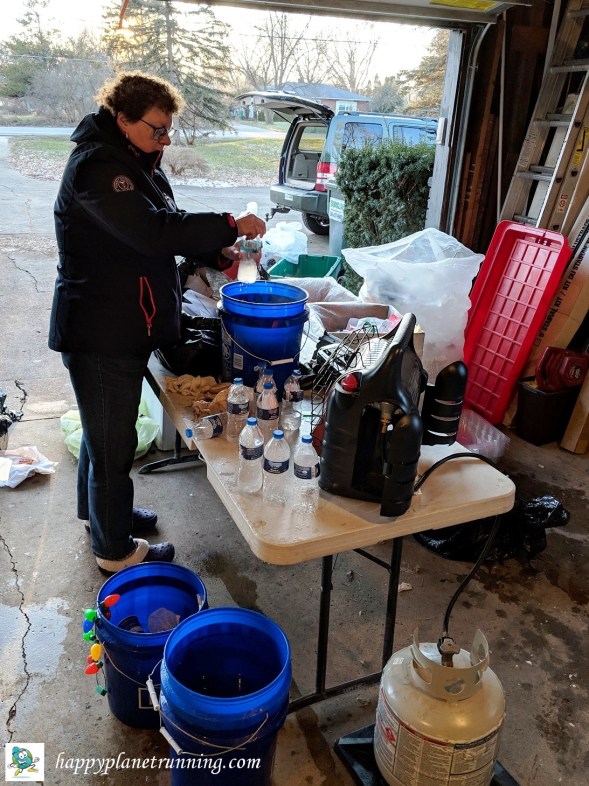 Holiday Hustle 2018 - Joyce sorting in garage 2