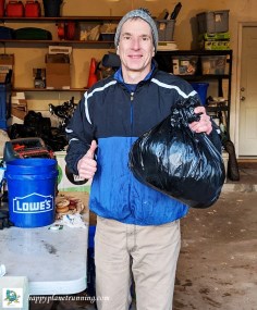 Holiday Hustle 2018 - Me with single bag of trash