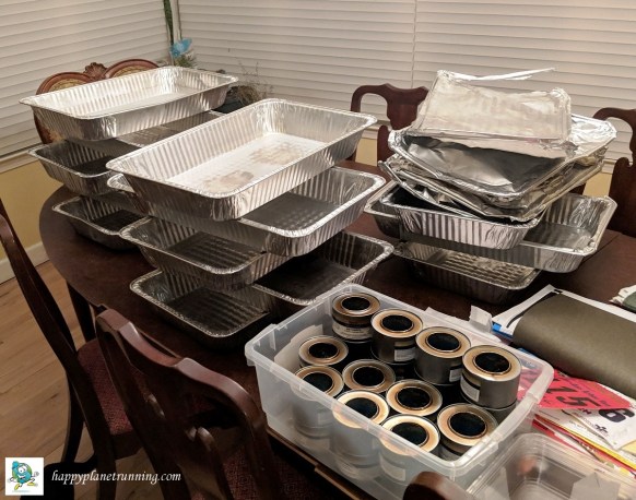 Super 5K 2019 - Meatball pans and Sterno cans