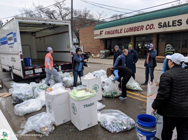 A2 Marathon 2019 - Staff sorting aid station bags