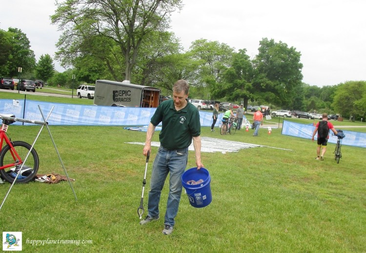 Island Lake Tri 2019 - Me sweeping the transition area.jpg