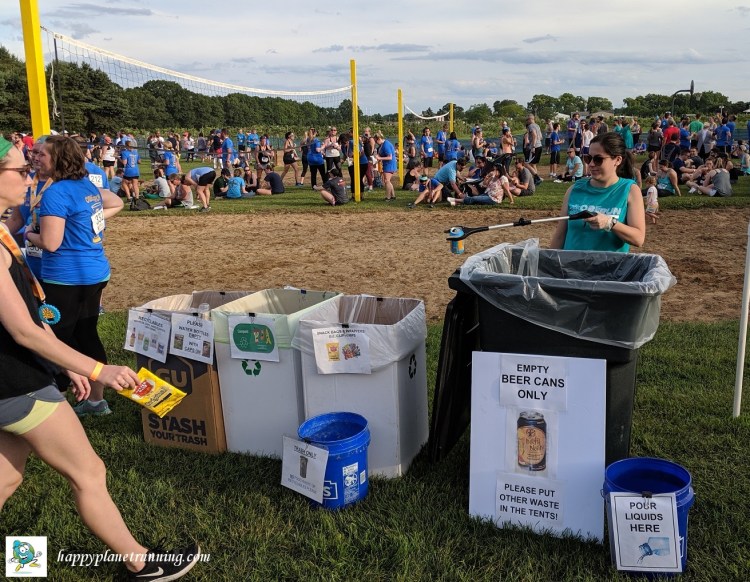 Oberun Ypsi 2019 - Maria sorting station at center of party area - 2