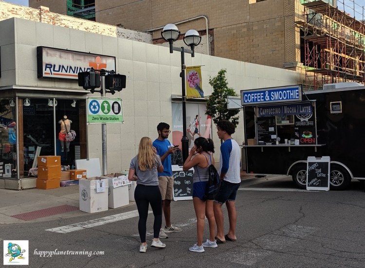 Firecracker 5K 2019 - station at Fourth and Liberty by coffee truck
