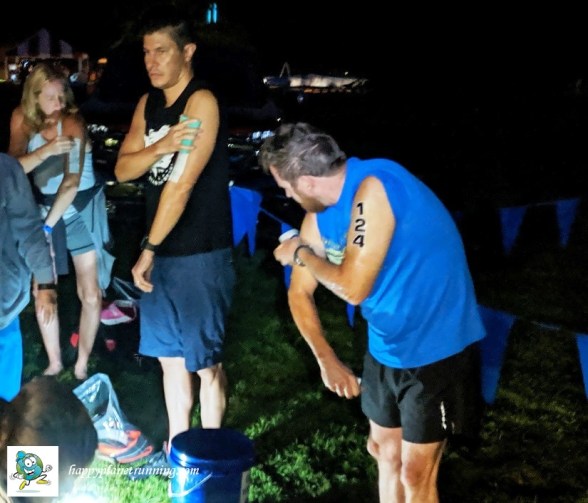 Swim to the Moon 2019 - Swimmers applying their numbers