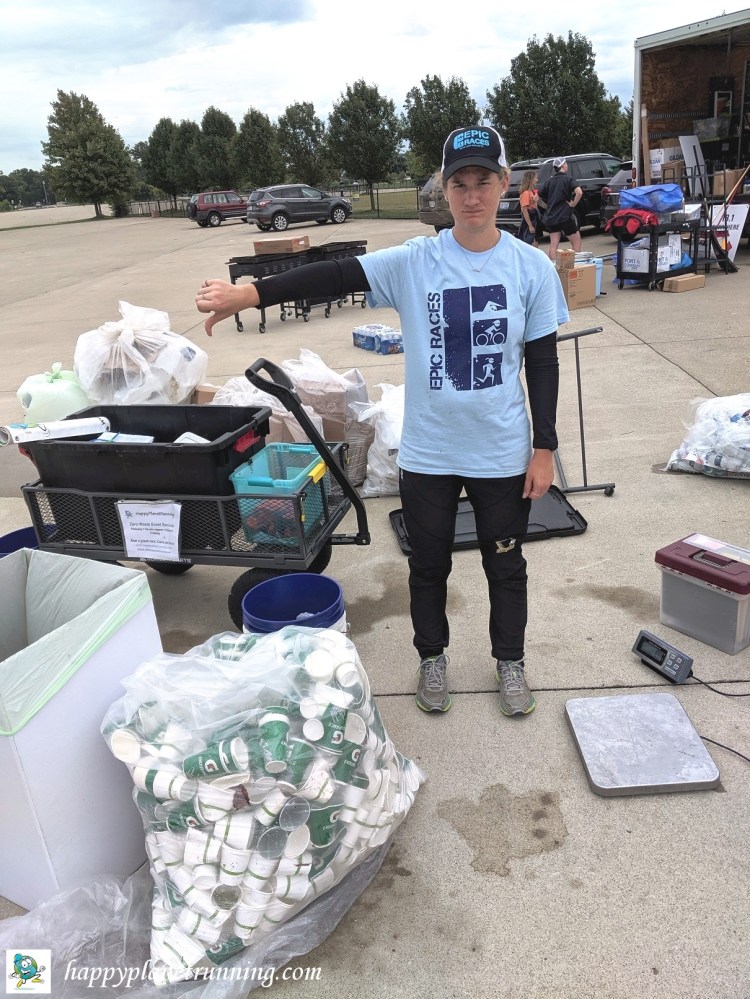 Women Run the D 2019 - Robin with a badly sorted aid station bag